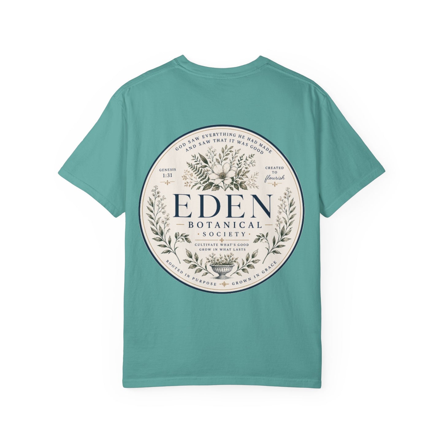 Eden Botanical T-Shirt — Vintage Floral Logo Tee