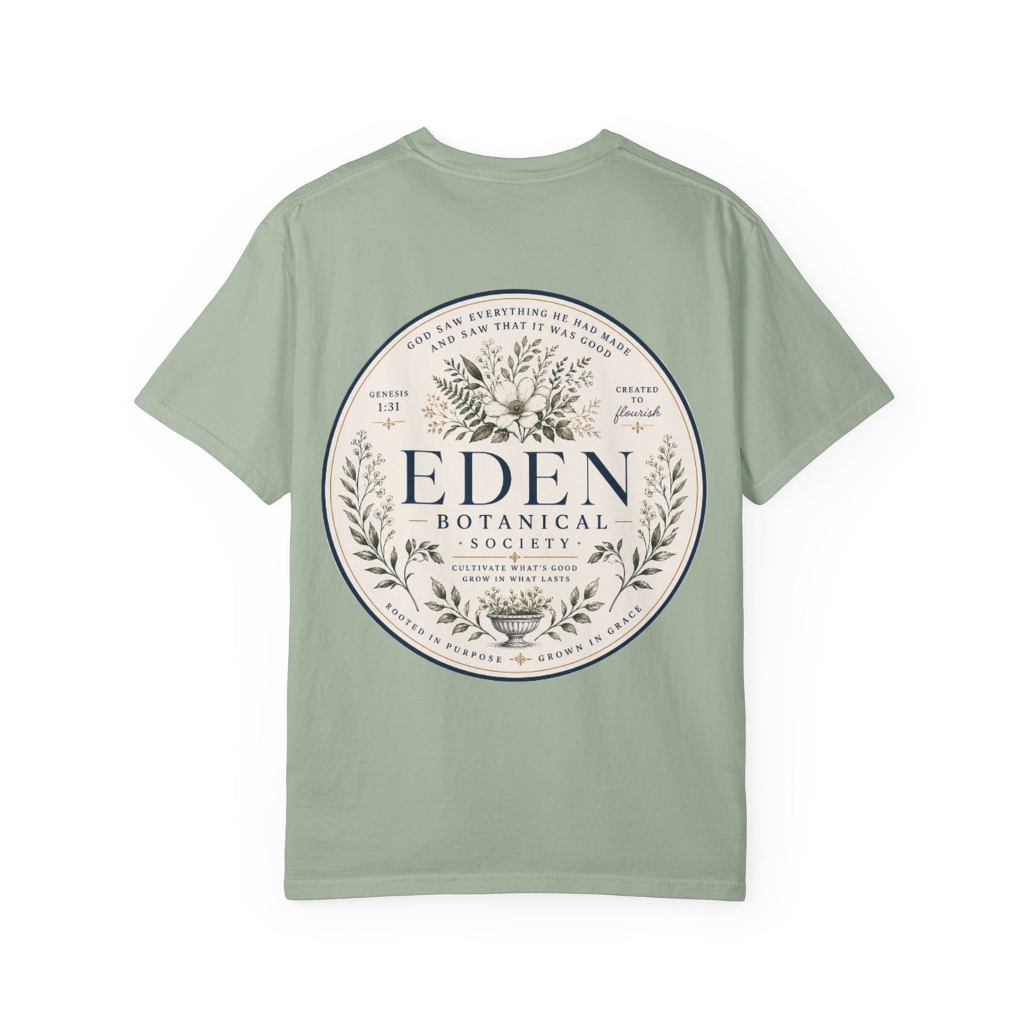 Eden Botanical T-Shirt — Vintage Floral Logo Tee