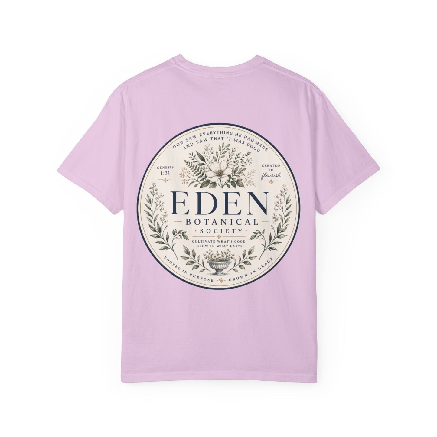 Eden Botanical T-Shirt — Vintage Floral Logo Tee